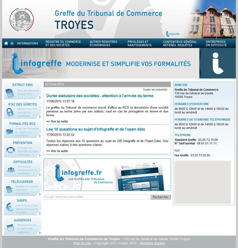 Greffe Du Tribunal De Commerce De Troyes